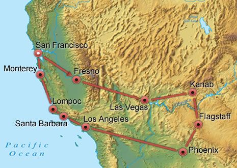 National Park Express (SF) map