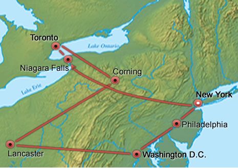 New York, Pennsylvania & DC Classic I map