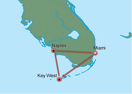 Miami-Florida Keys-Everglades Getaway map