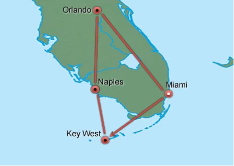 Miami-Florida Keys Classic map