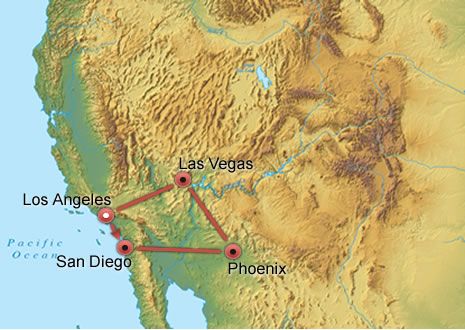 Southwest Discovery III map