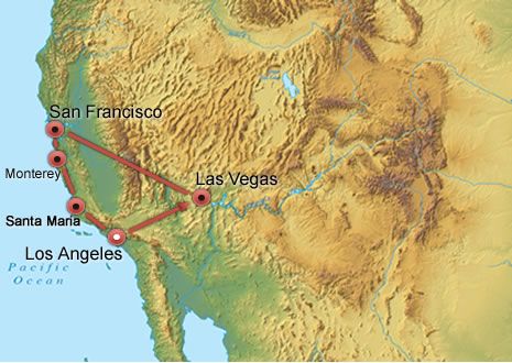 Decouverte Californienne map